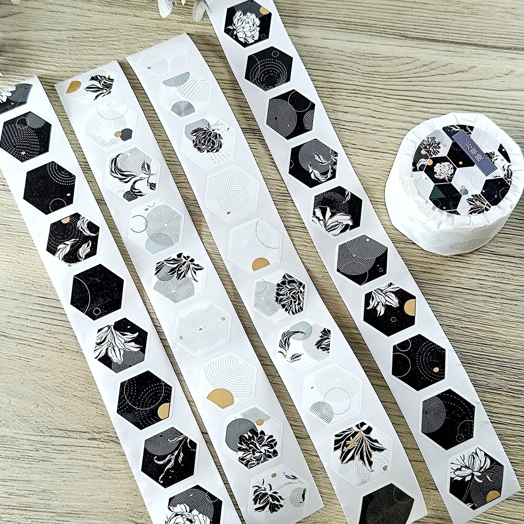 曼殊沙華．万華鏡·艶 3cm燙古銅金割型日本和紙膠帶 <整捲/分裝>