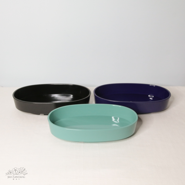 塑膠花器 厚小橢圓 3色