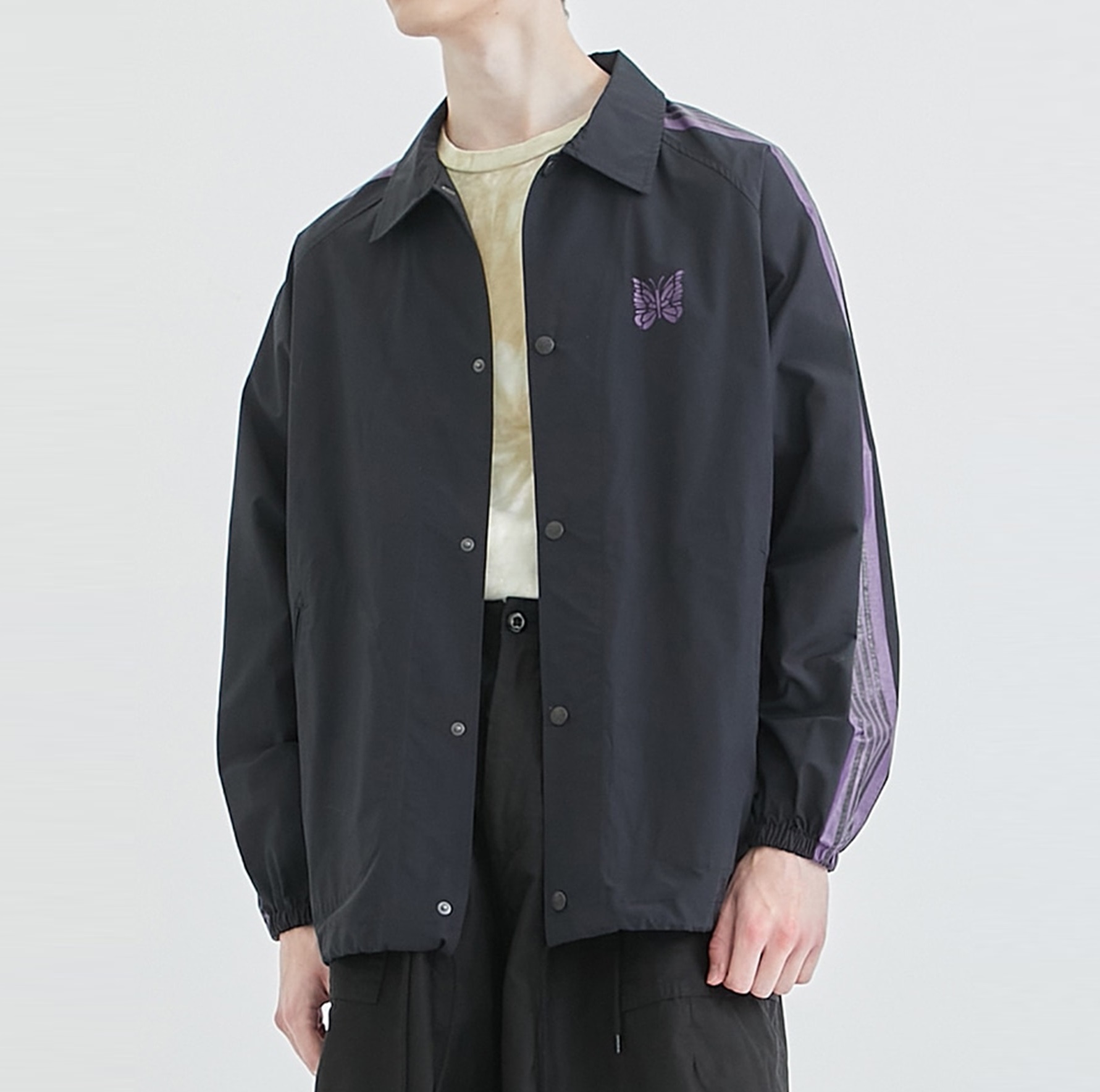 NEEDLES COACH JACKET *SHOP EXCLUSIVE - BLACK PRE ORDER ITEM (預訂中)