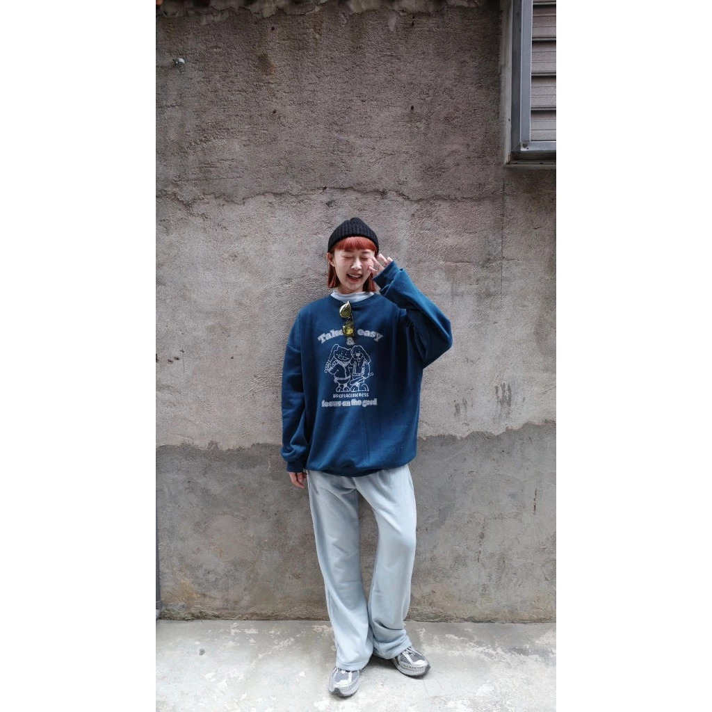 6345 take it easy 狗狗貓咪大學T