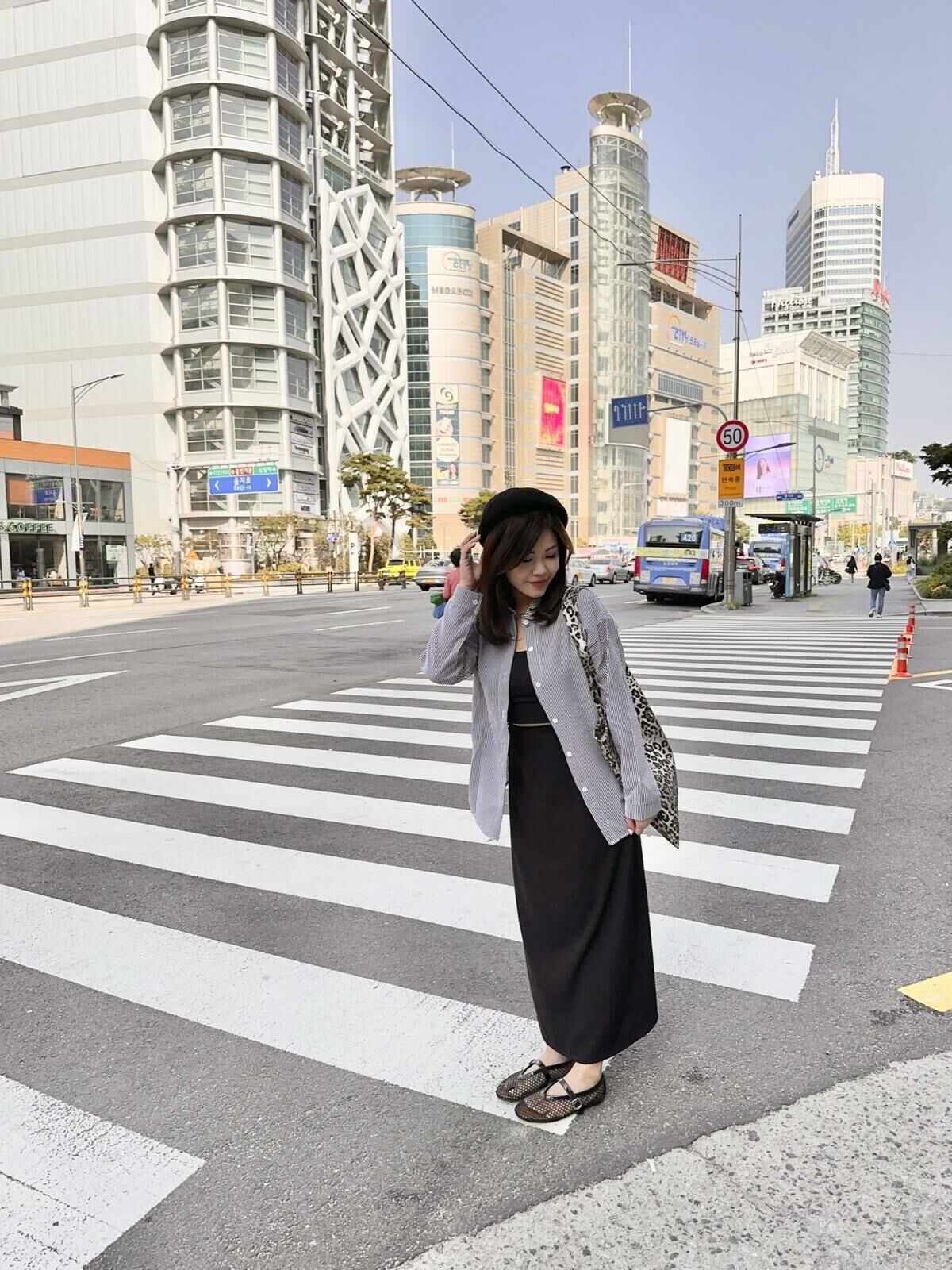 不皺直間恤衫(黑色)