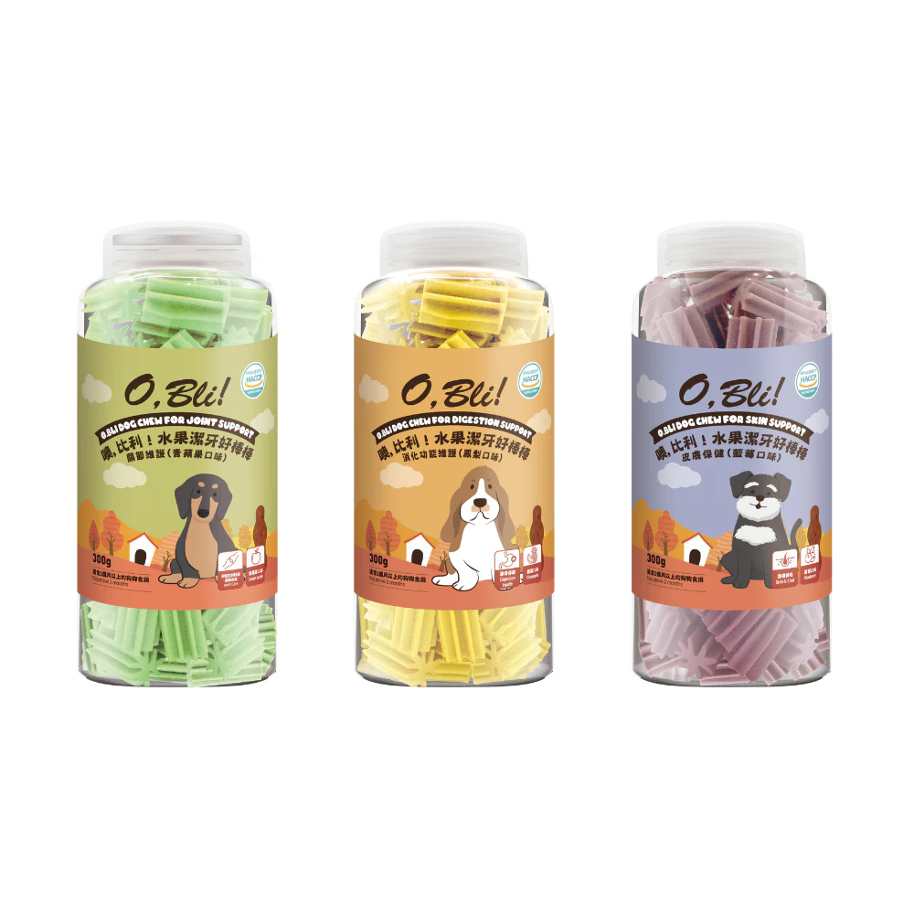 O,Bli 噢,比利｜韓國 犬用潔牙小點心 水果潔牙好棒棒 潔牙棒 300g