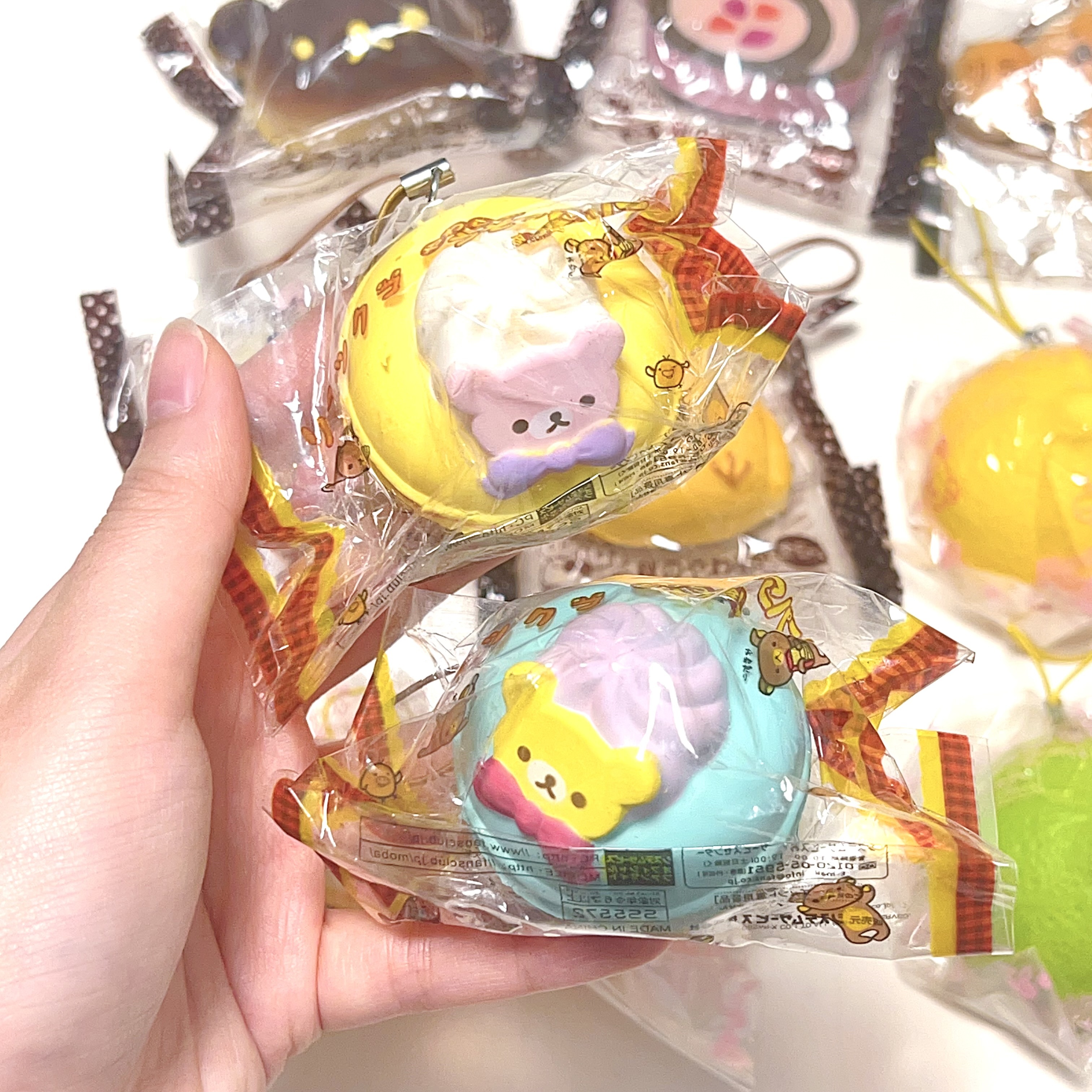 Vintage Rilakkuma old gotcha squishy (with package)