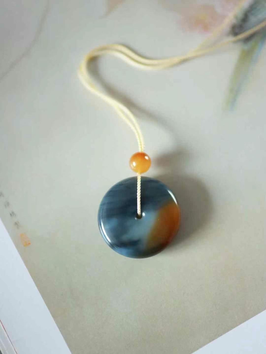 和田玉且末樓蘭三色大平安扣 (29.2mm直徑),天然和田玉軟玉