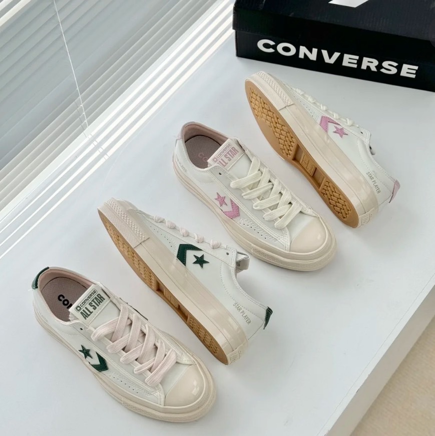 <極少量bug價!!> Converse Star Player 76 復古米白 綠 皮革