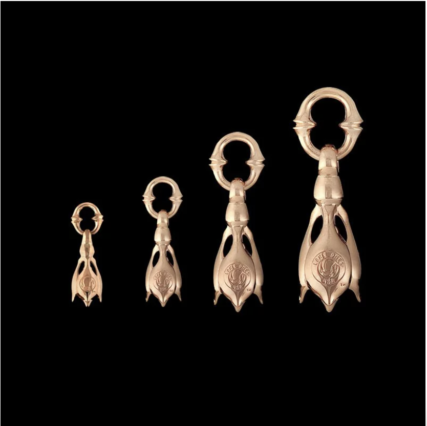 18K Rose Gold Tear Bell