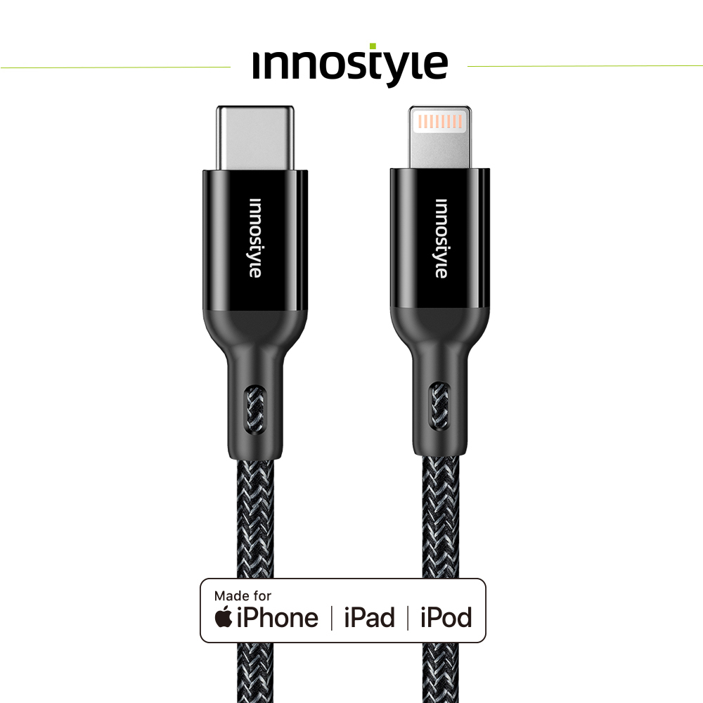innostyle PowerFlex 蘋果MFi認證 Type-C TO Lightning PD充電傳輸快充線 凱夫拉 1.5M