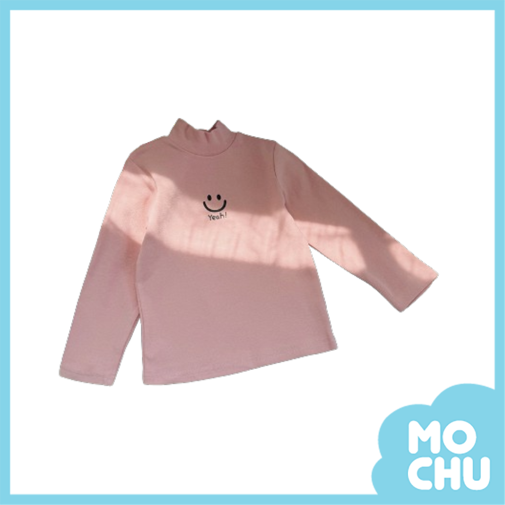 (90.120碼現貨)yeah笑臉內搭高領上衣
