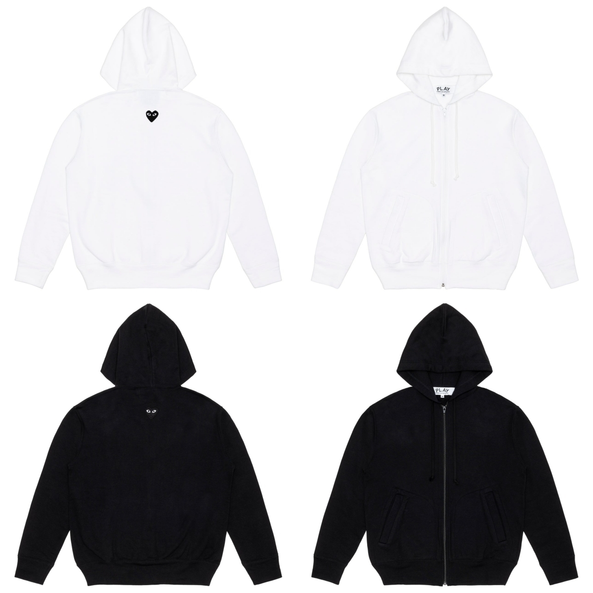 預購┃日本製 男女共版 川久保玲 CDG PLAY 刺繡 愛心 黑愛心 連帽 外套