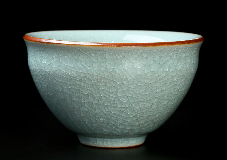 鹿港窯禮品館|汝窯冰花主人杯 | 精緻陶瓷品茗杯 | 功夫茶具 | 單杯開片茶盞 | 家用精品