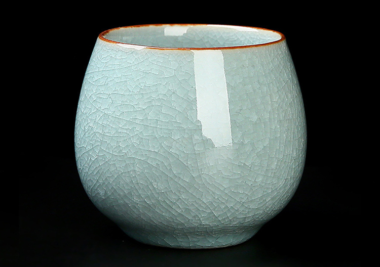 鹿港窯禮品館|汝窯冰花主人杯 | 精緻陶瓷品茗杯 | 功夫茶具 | 單杯開片茶盞 | 家用精品