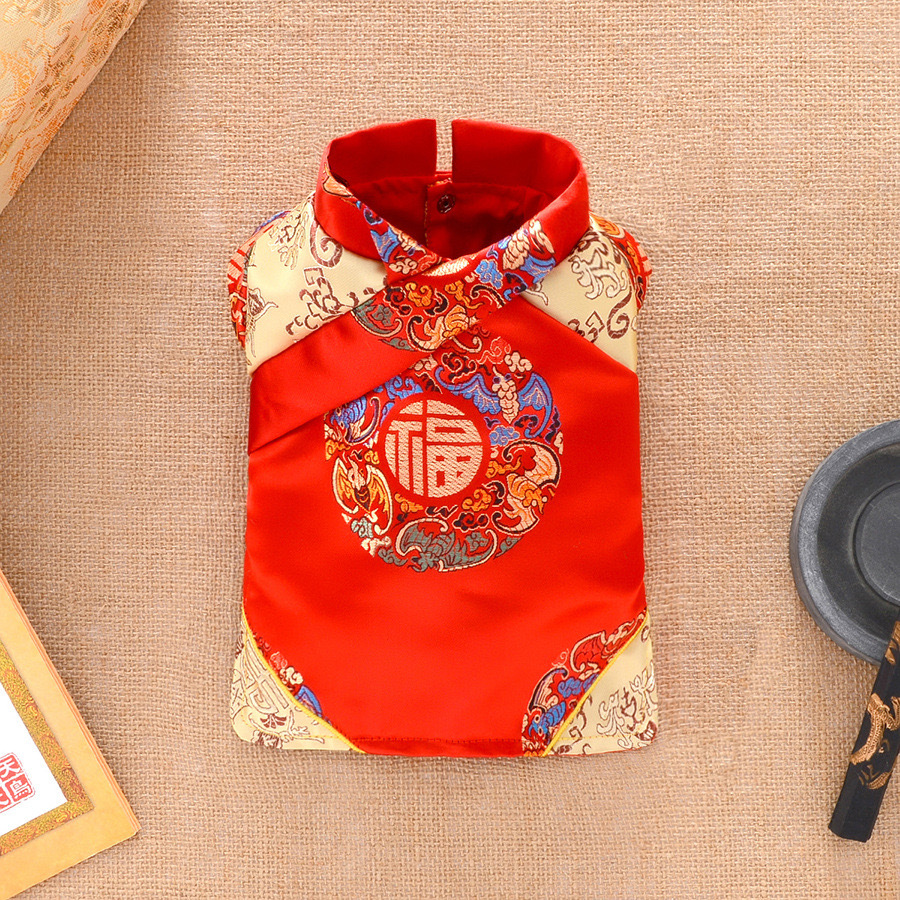 宠物衣服 宠物唐装 带袖唐装 薄款