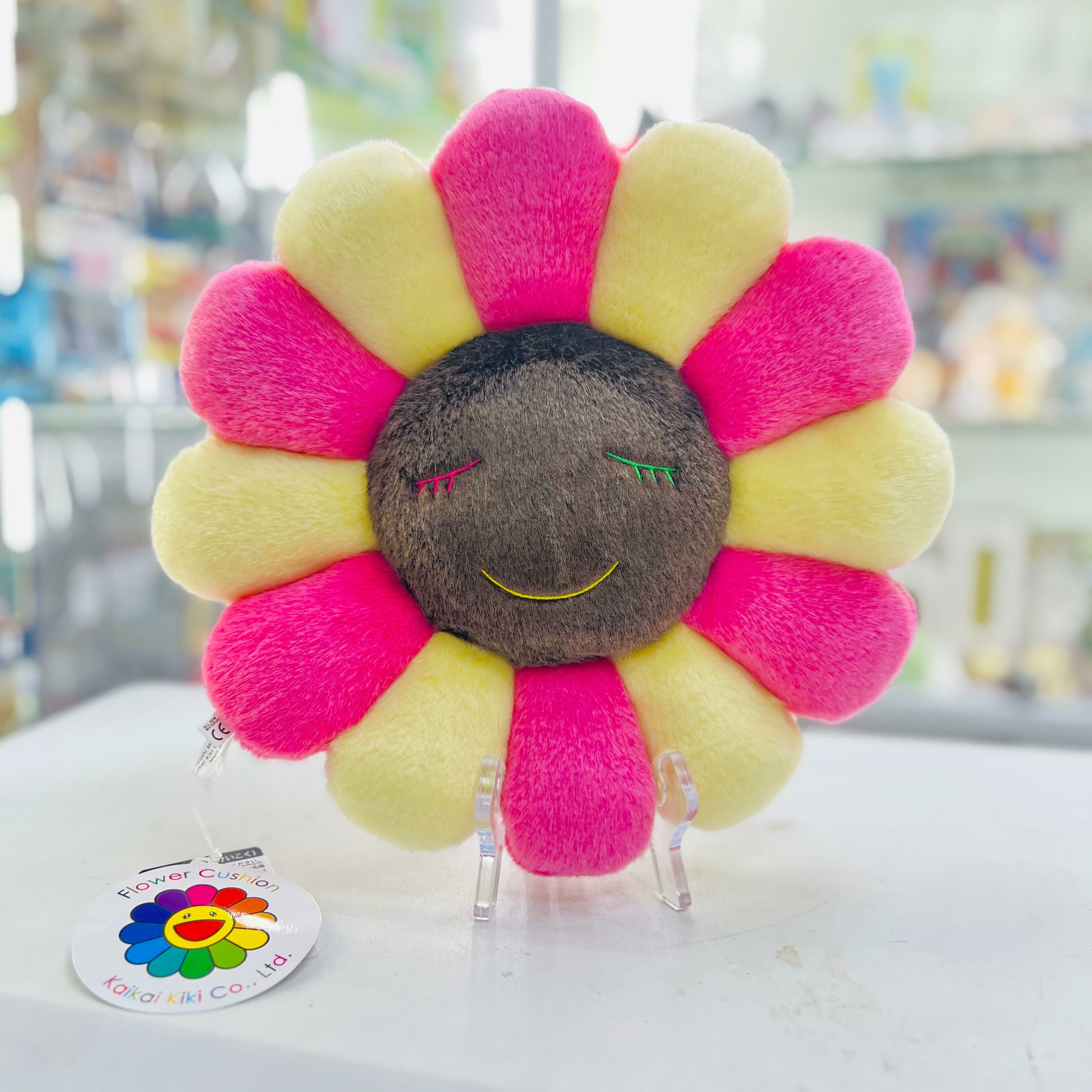 30cm Flower Cushion / Pink Ivory x Brown