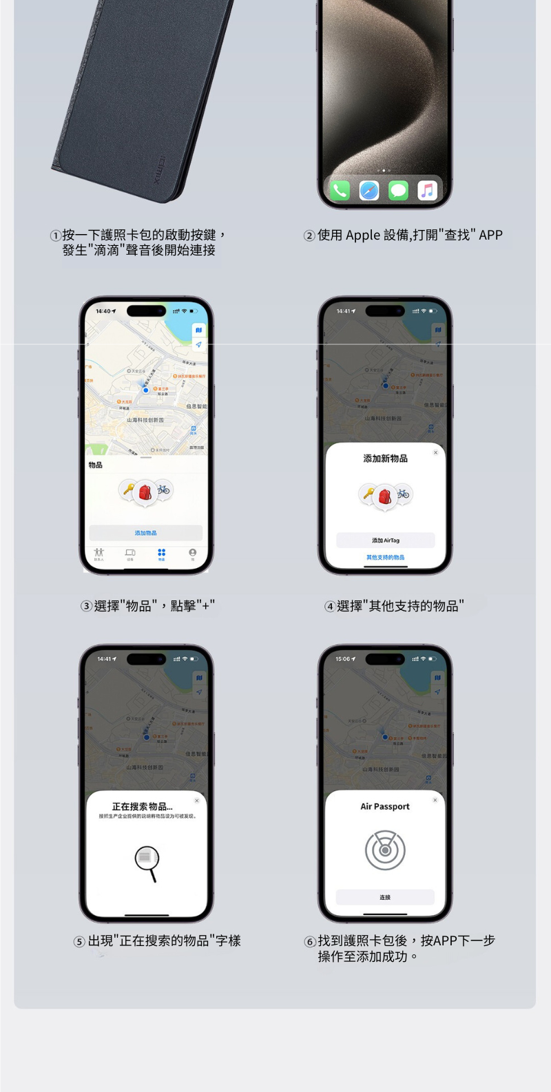 idmix 智能定位護照卡包 (Air Passport Air02)