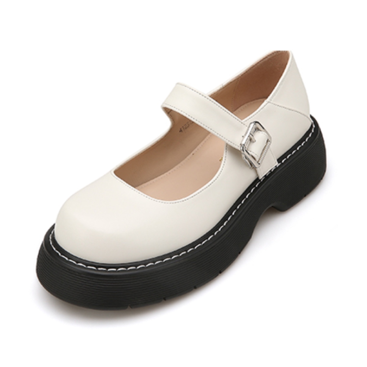 SALT AND CHOCOLATE Round Toe Stitch Maryjane Flats