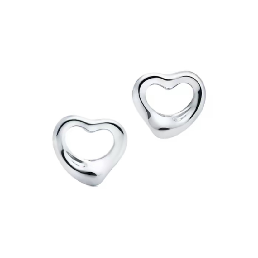 TIFFANY & CO. Elsa Peretti®:Open Heart 針式純銀耳環