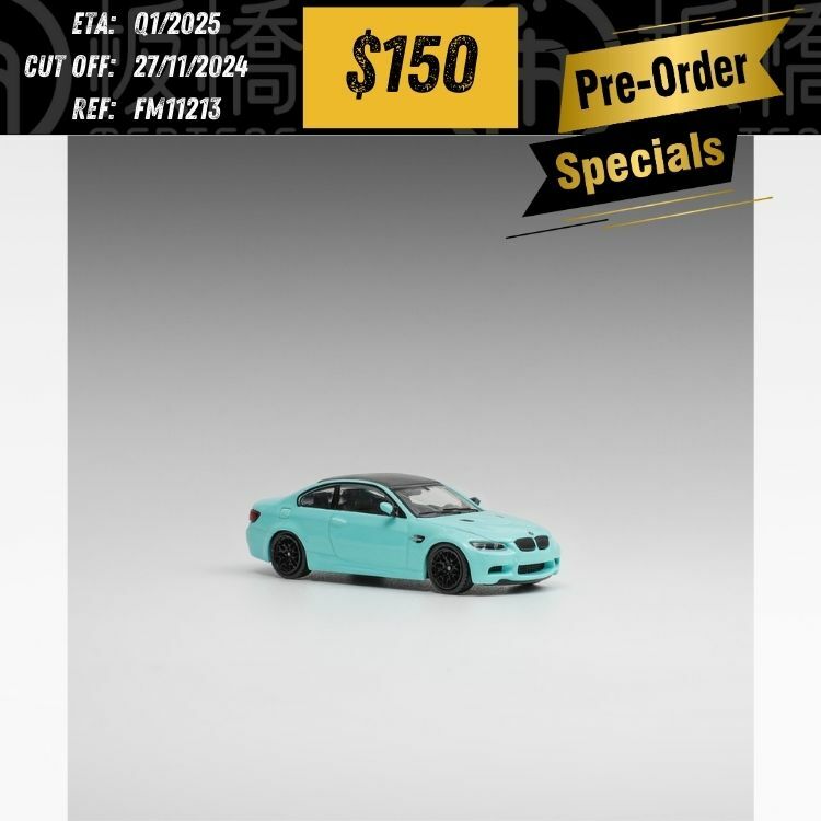 PO-$150 * FINE MODEL * 1:64 BMW M3 E92 TIFFANY BLUE [OD21/11]