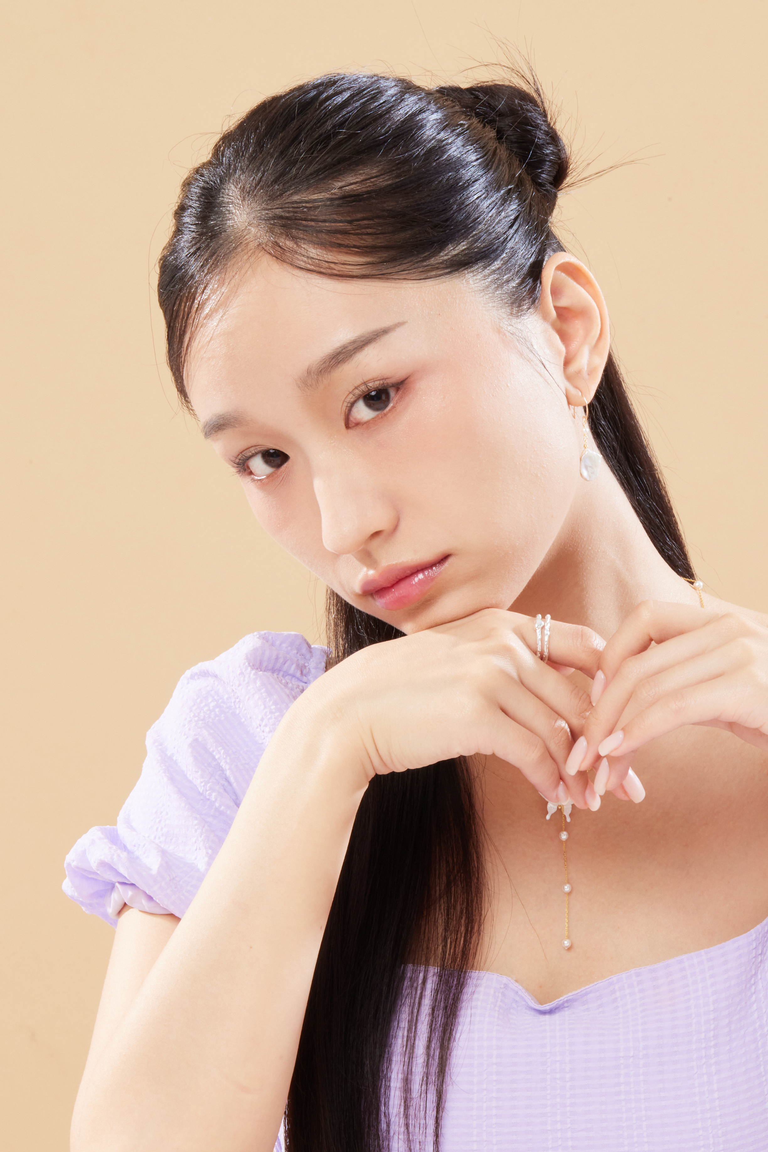 R839 | 純銀愛心雙層戒指