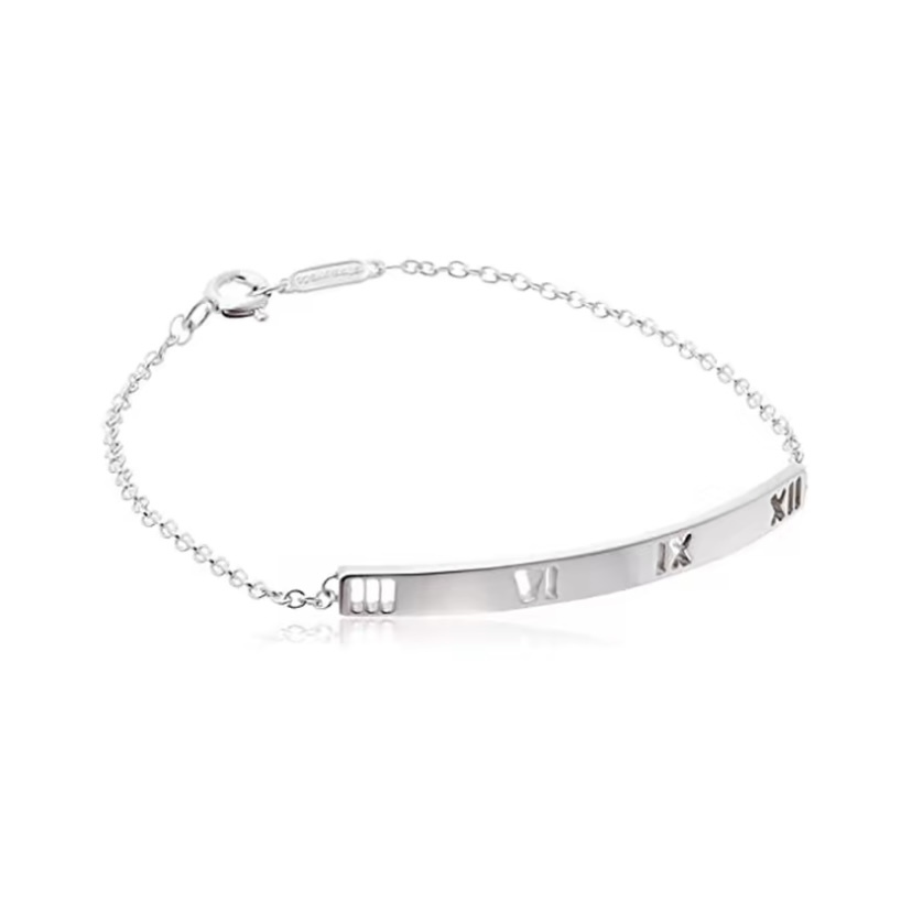 TIFFANY & CO. Atlas 純銀羅馬數字手鏈
