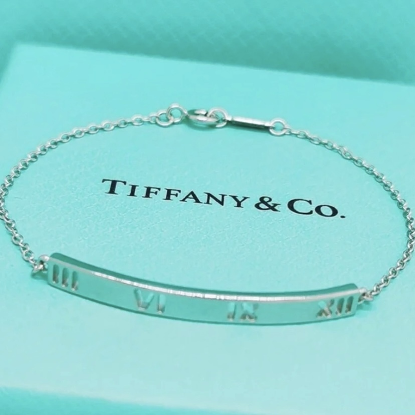 TIFFANY & CO. Atlas 純銀羅馬數字手鏈