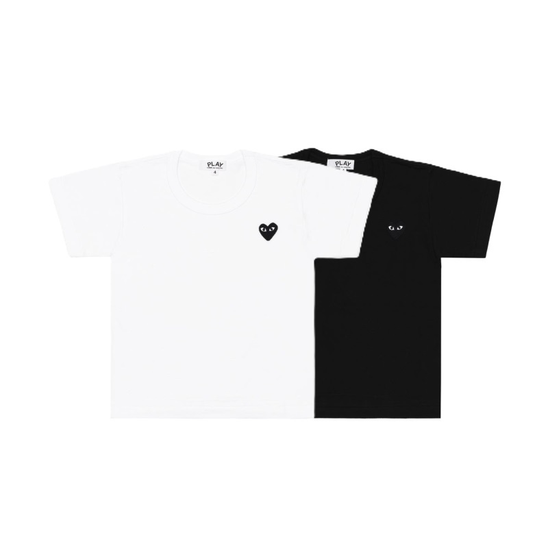 預購┃小孩款 日本製 川久保玲 CDG PLAY KIDS 刺繡 黑愛心 愛心 短袖