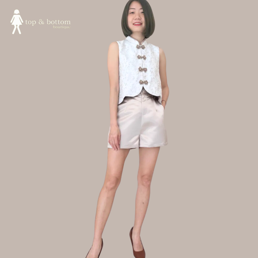 SOLID SATIN HIGH WAISTED SHORTS