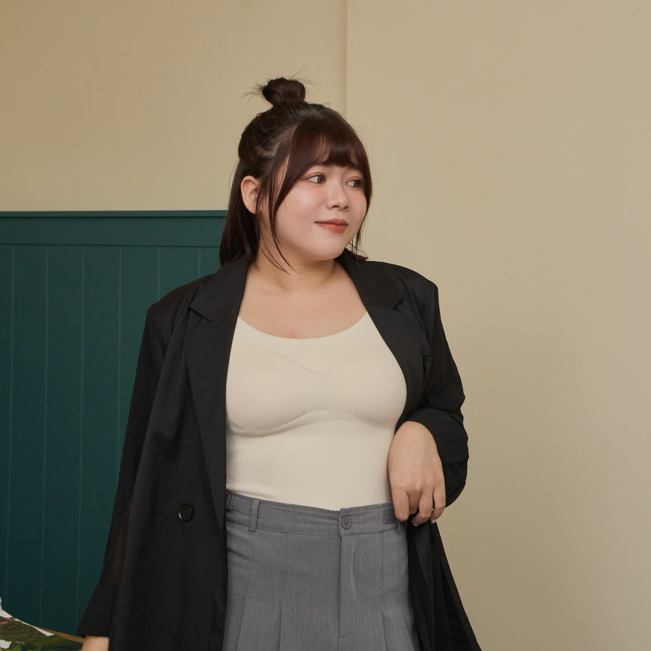 倍暖絨BRA背心-杏色