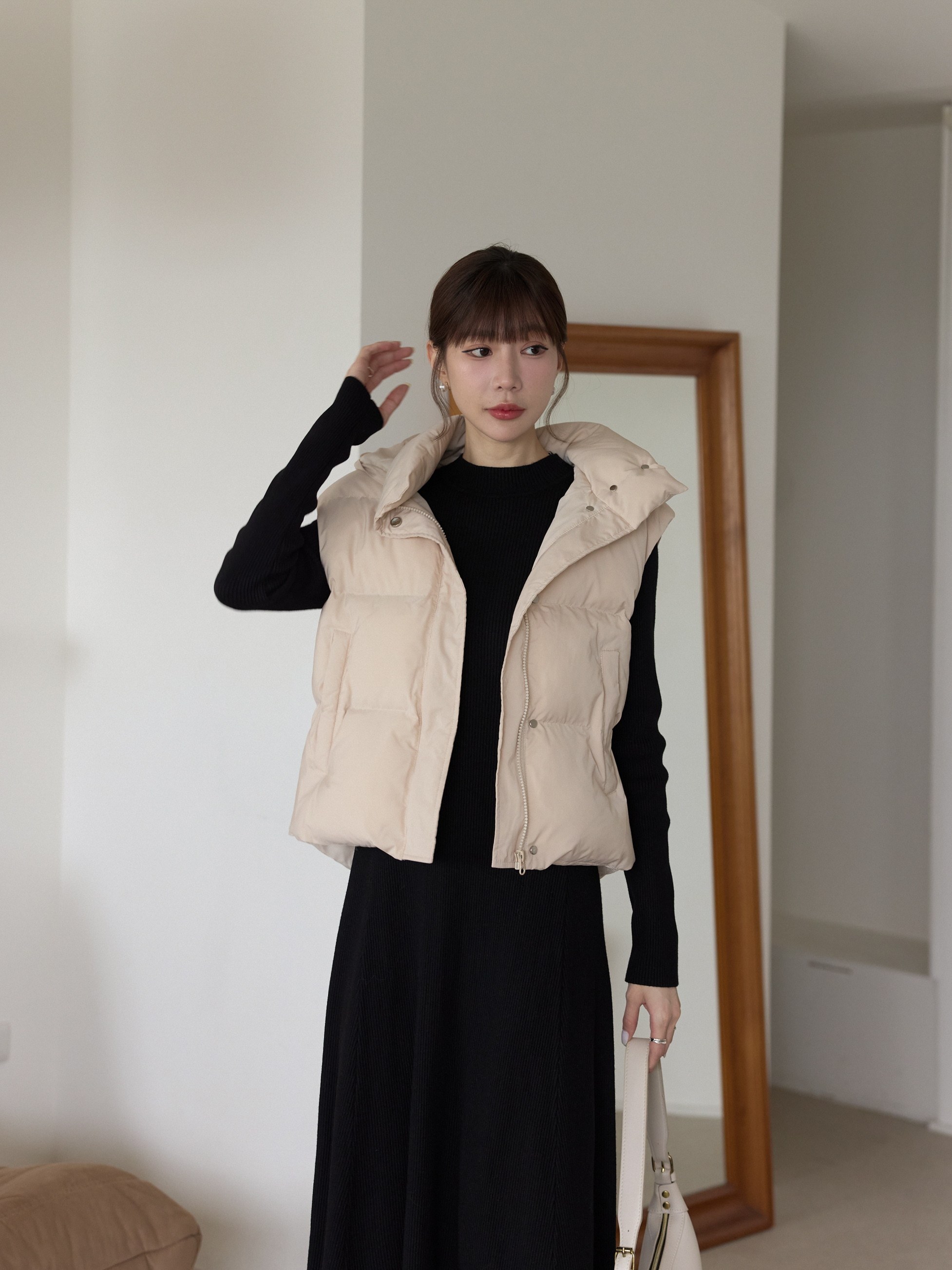 自訂 防潑水極暖修身鋪棉背心