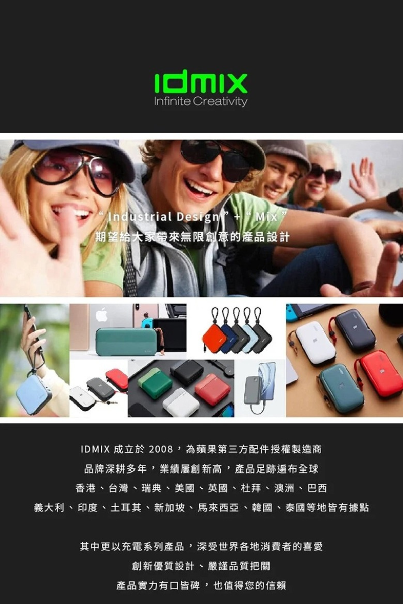 Idmix 45W太空膠囊快充行動電源  P15Ci Pro