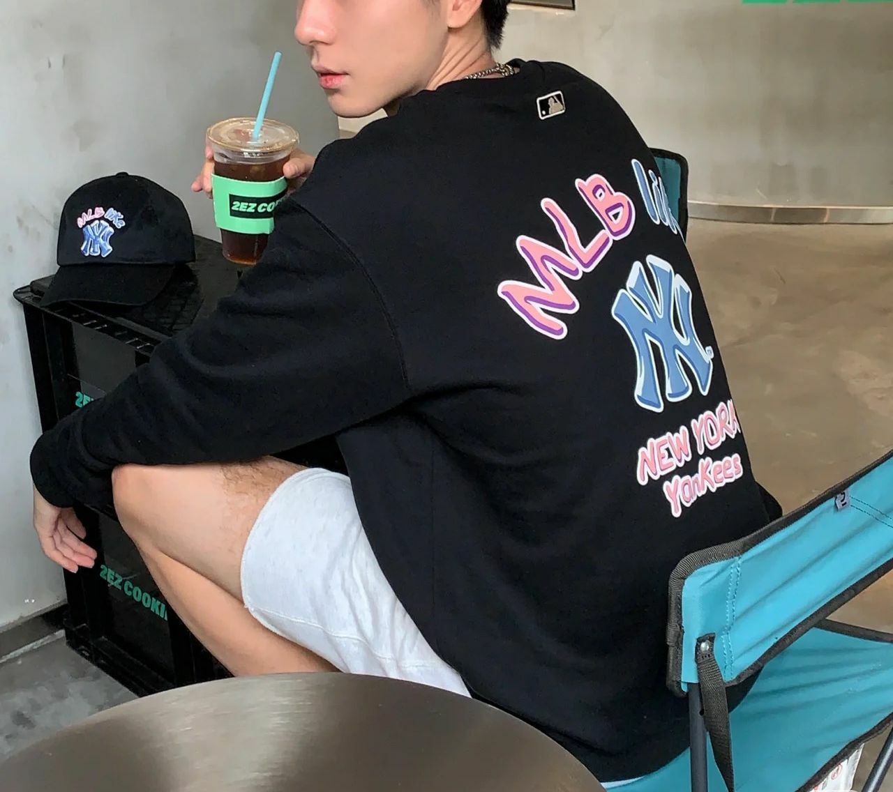 【韓國預購】MLB  KR112171 LIKE 衛衣 (黑色)