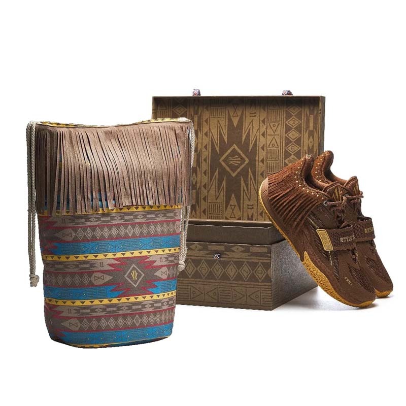 ANTA KAI 1 "Chief Hélà" 歐文 酋長 流蘇 籃球鞋 土棕  (附抽繩包)  男鞋 112431102S-12 [現貨]