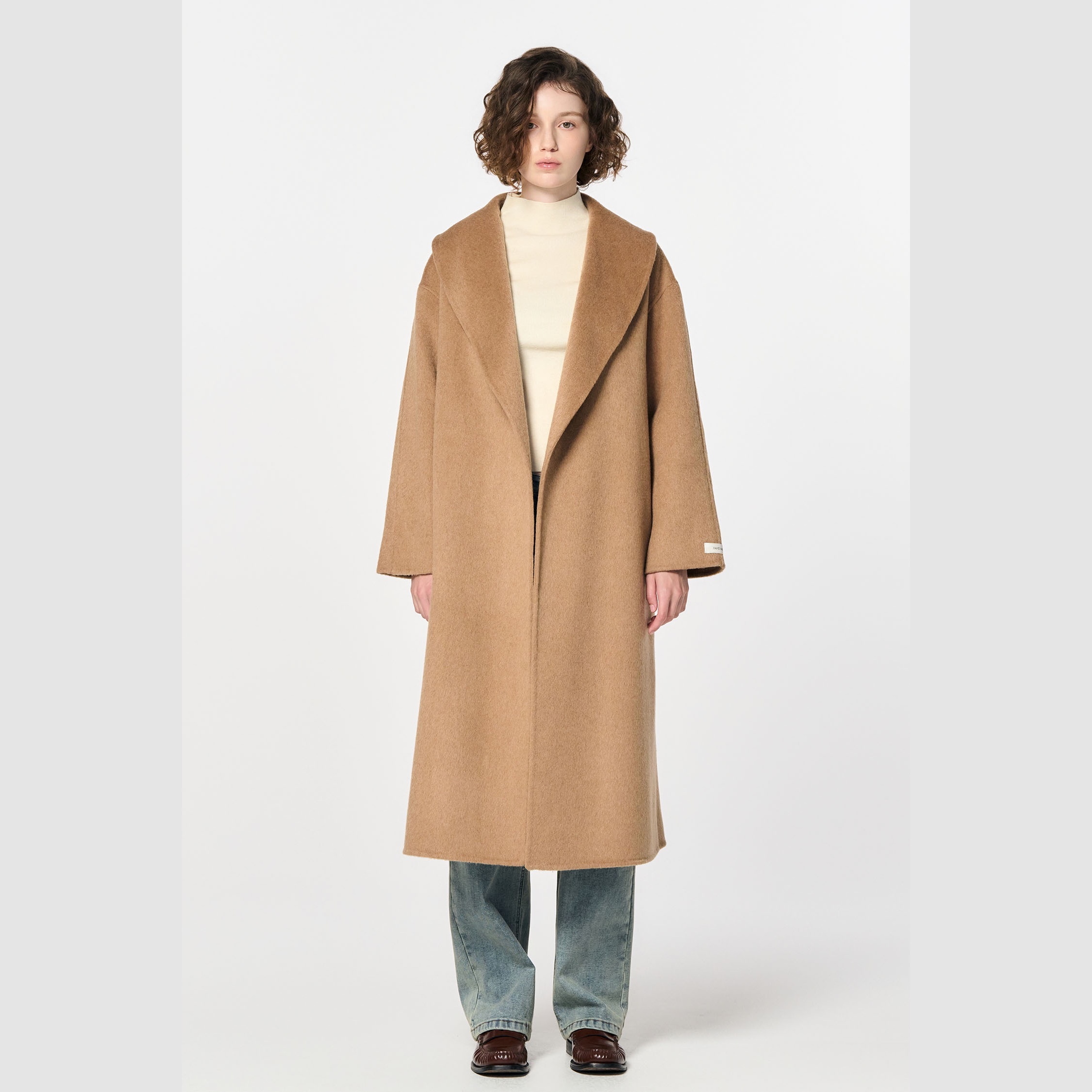 [GENERAL IDEA] NEW CLASSIC WOOL HANDMADE SHAWL COLLAR COAT