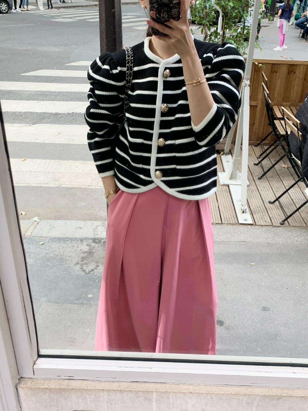 法式休閒 線條挺版針織小外套