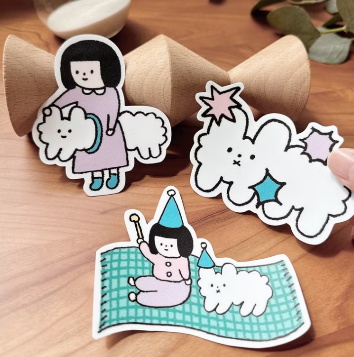 YOHAND studio Waterproof BIG stickers 5 SET