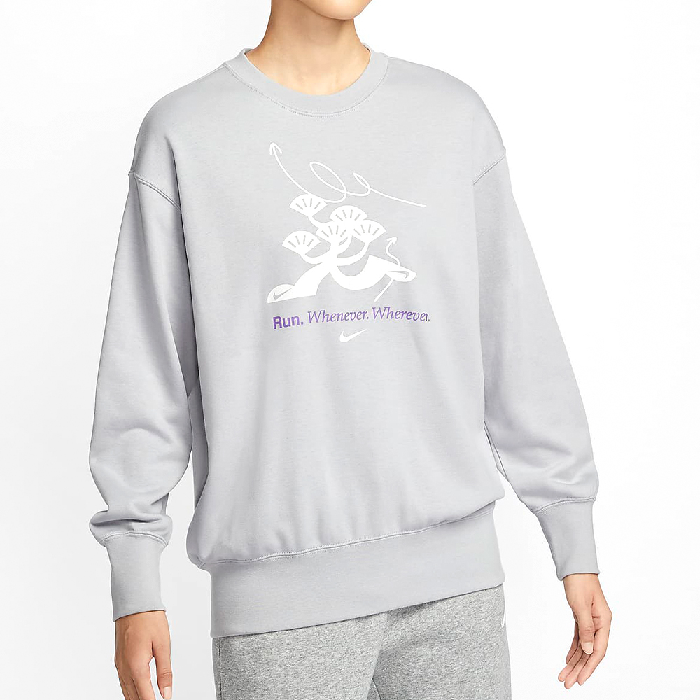 Nike PHNX FLC OS Crew GCEL 女款 灰色 運動 休閒 毛圈布 大學T 長袖 HQ4737-012