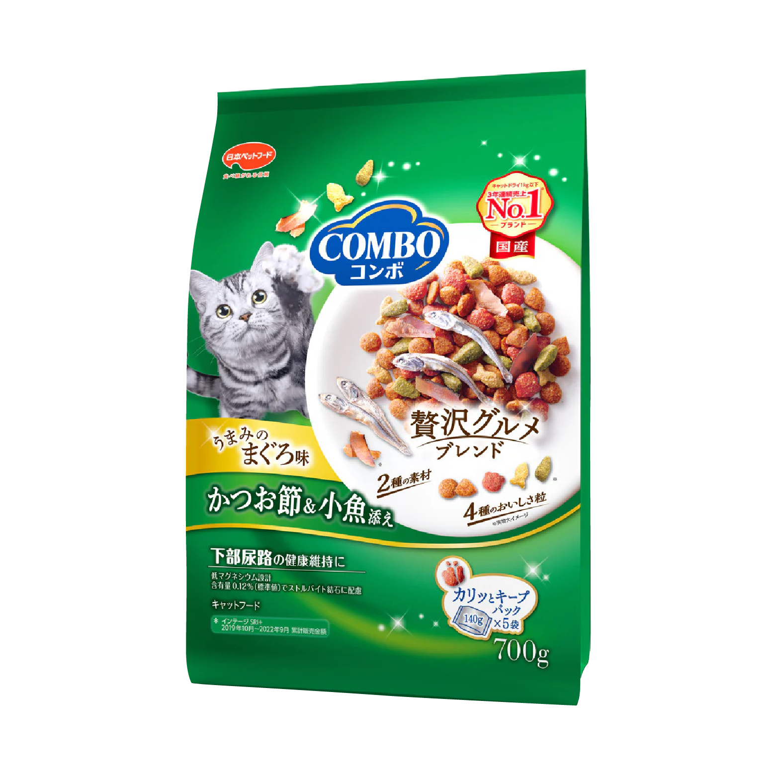 COMBO|下部尿道健康維持 吞拿魚味貓糧 700g (添加鰹魚片・小銀魚) (CMO-2298)