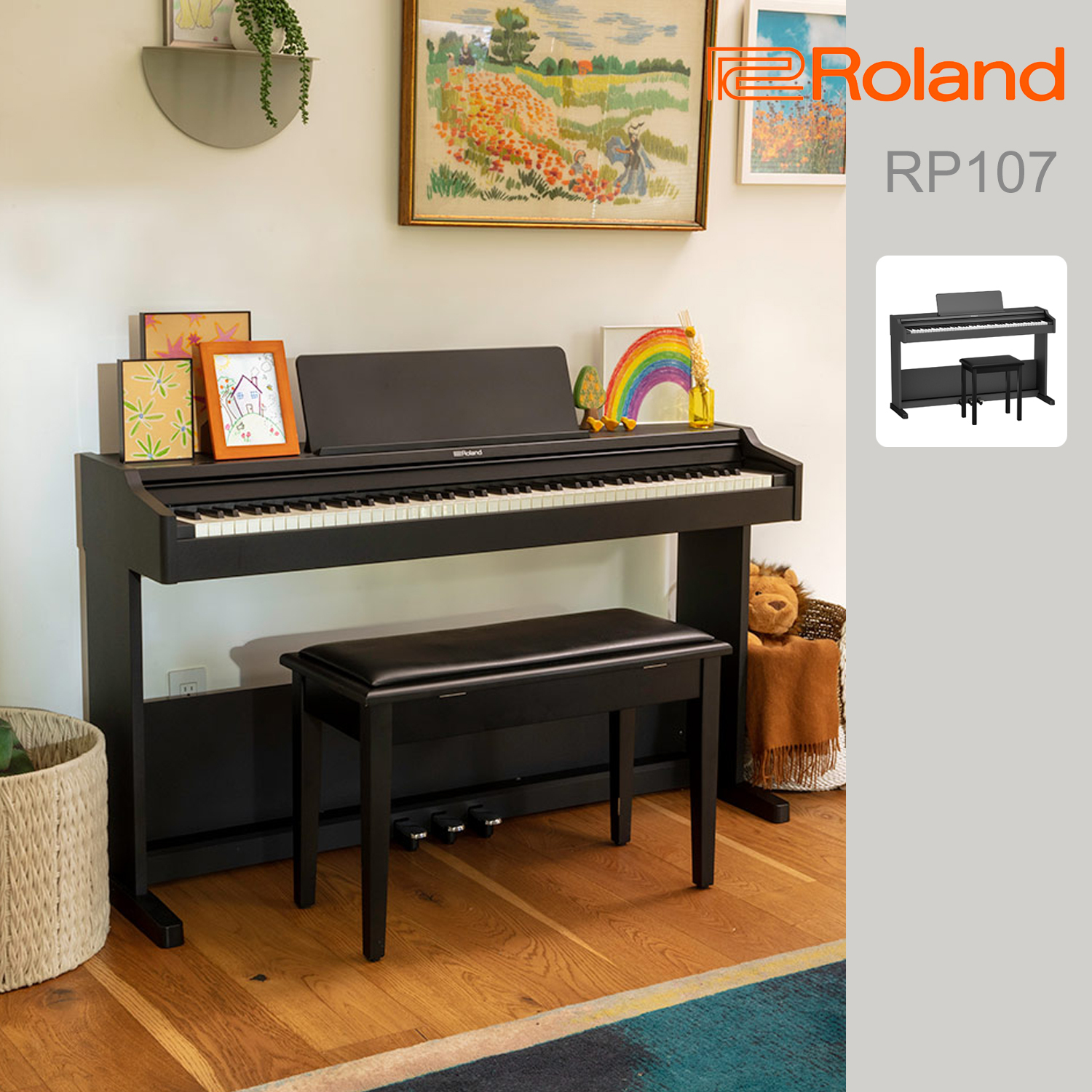 琴師到府安裝 ROLAND RP107 88鍵電鋼琴 數位鋼琴 RP-107