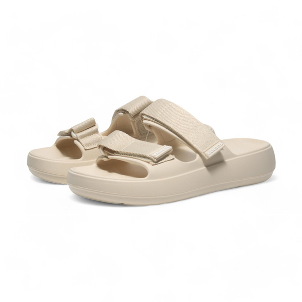 KANGOL 涼拖鞋 卡其 魔鬼氈 厚底拖鞋 中性 6455162131