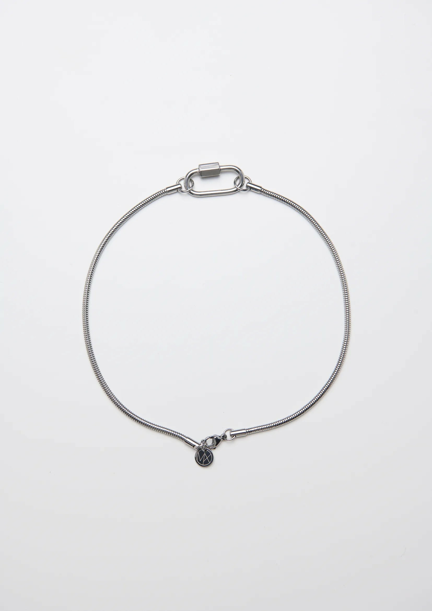 MIXTURE MN031 圓身 蛇鏈 拼接 旋轉 開口扣 純鋼 項鍊