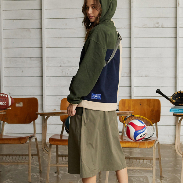 NCAA 長裙 軍綠 工裝 圓長裙 休閒 女 7252150170