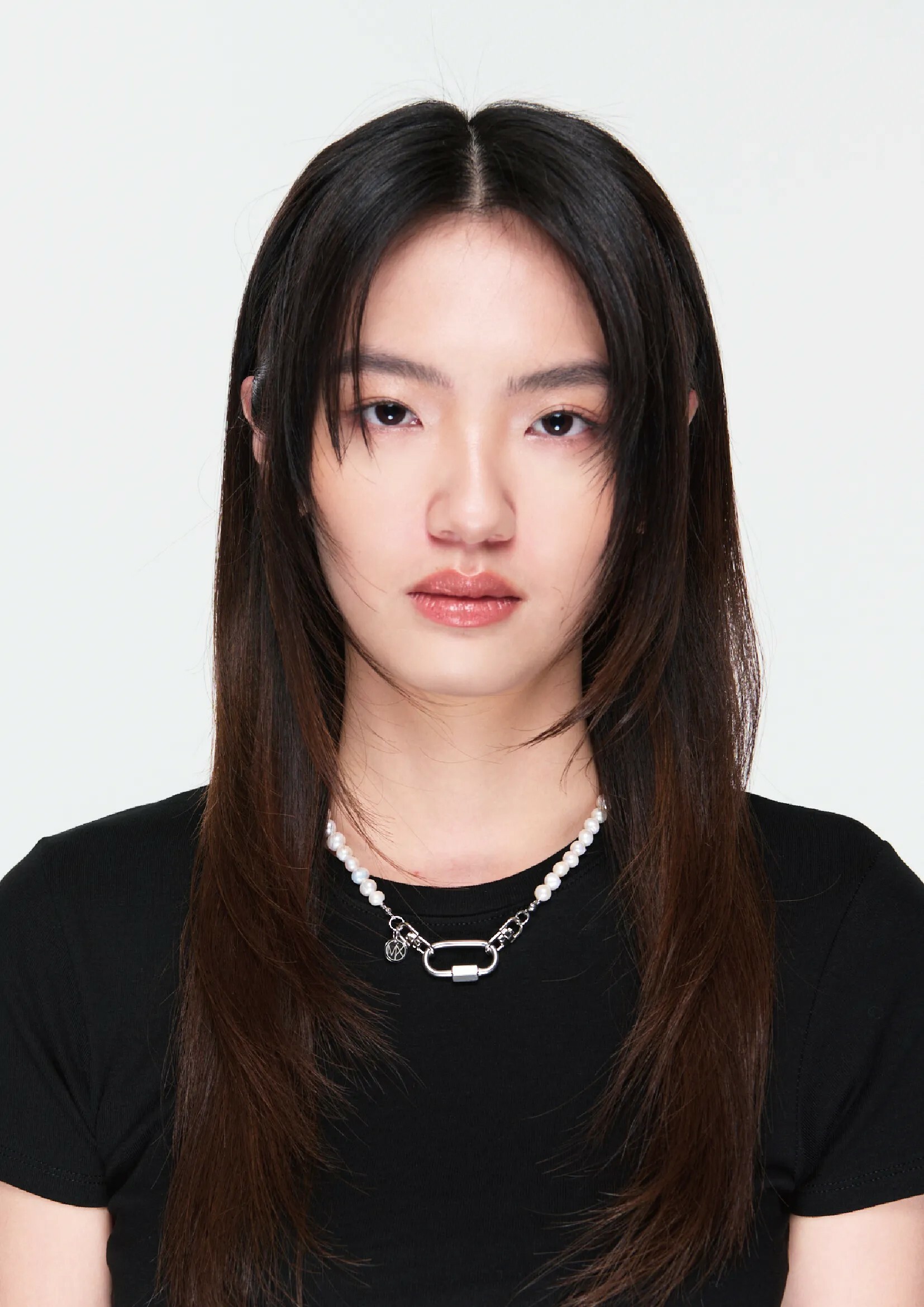 MIXTURE MP028 8MM淡水 珍珠 串接 純鋼 旋轉扣 開口環 項鍊