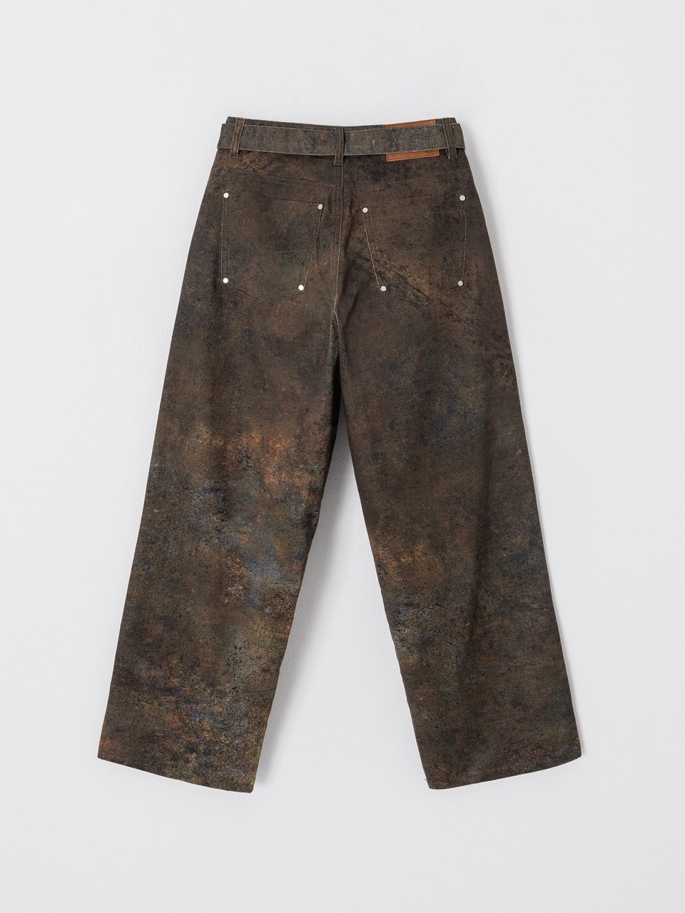 PLATEAU X mouggan 鐵鏽印刷長褲