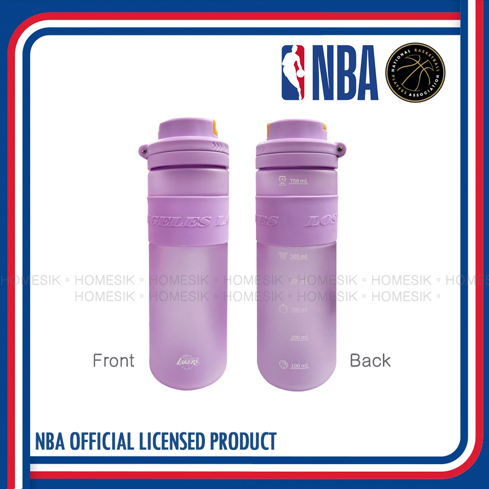 洛杉磯湖人隊 彩色磨砂運動水樽 (750毫升) 水壺