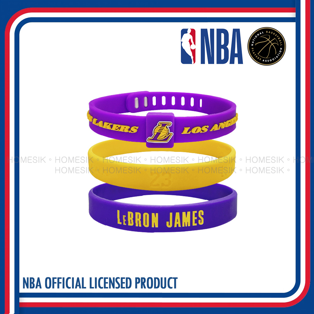 LeBron James 運動矽膠手環 (三條裝) 洛杉磯湖人 勒邦·占士