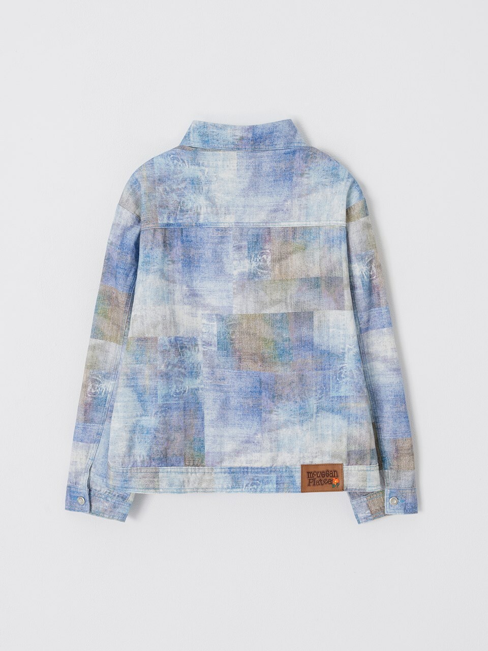 PLATEAU X mouggan 拼接丹寧印刷外套