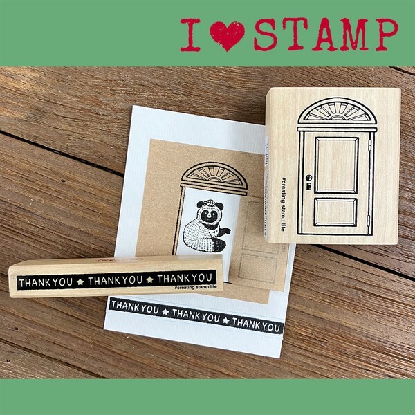 日本 KODOMO I Love Stamp 木印章 - Thank you 膠帶 1535-024