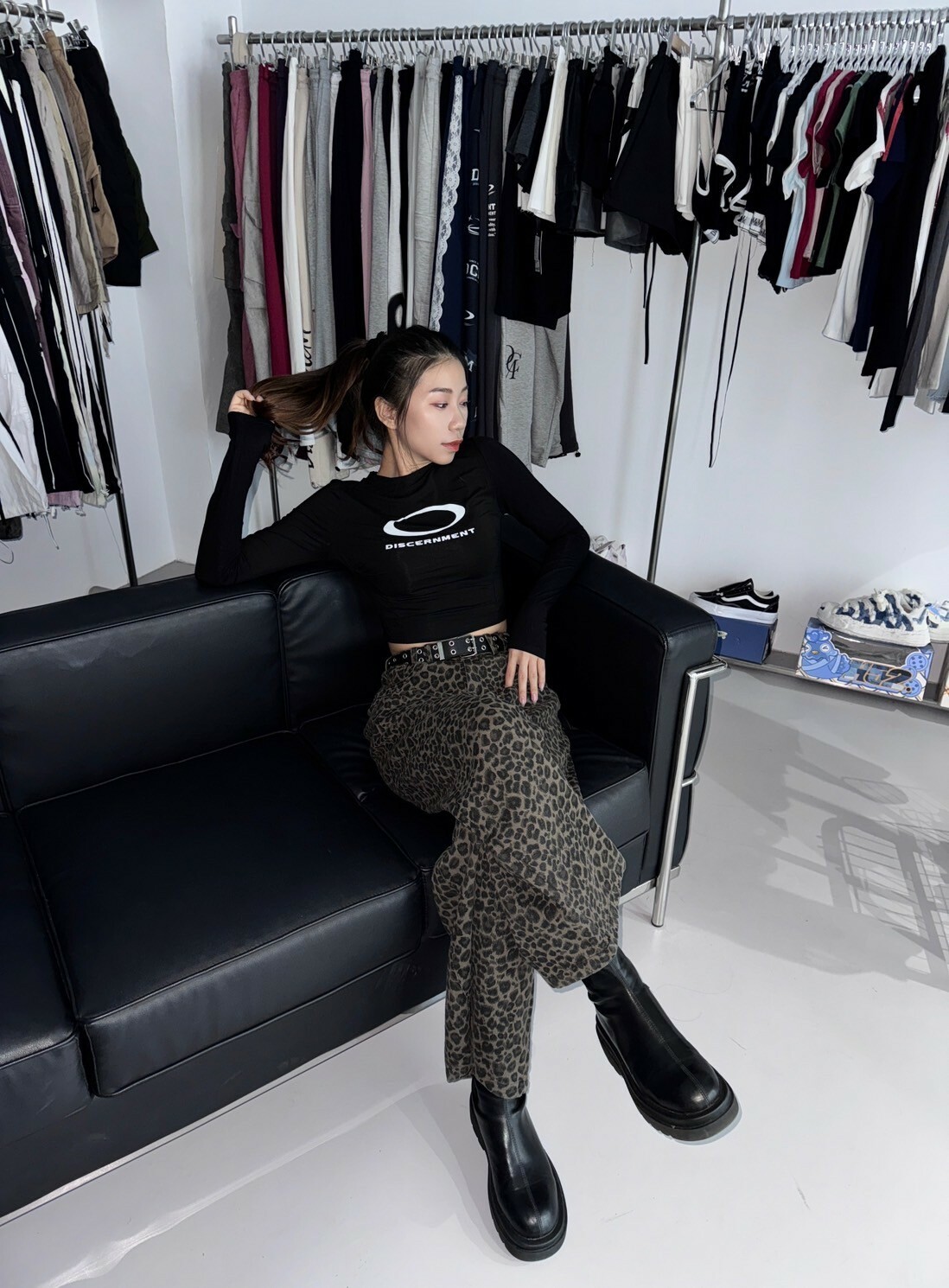 (GOAL) ERHU 豹紋滿版落地褲 93210