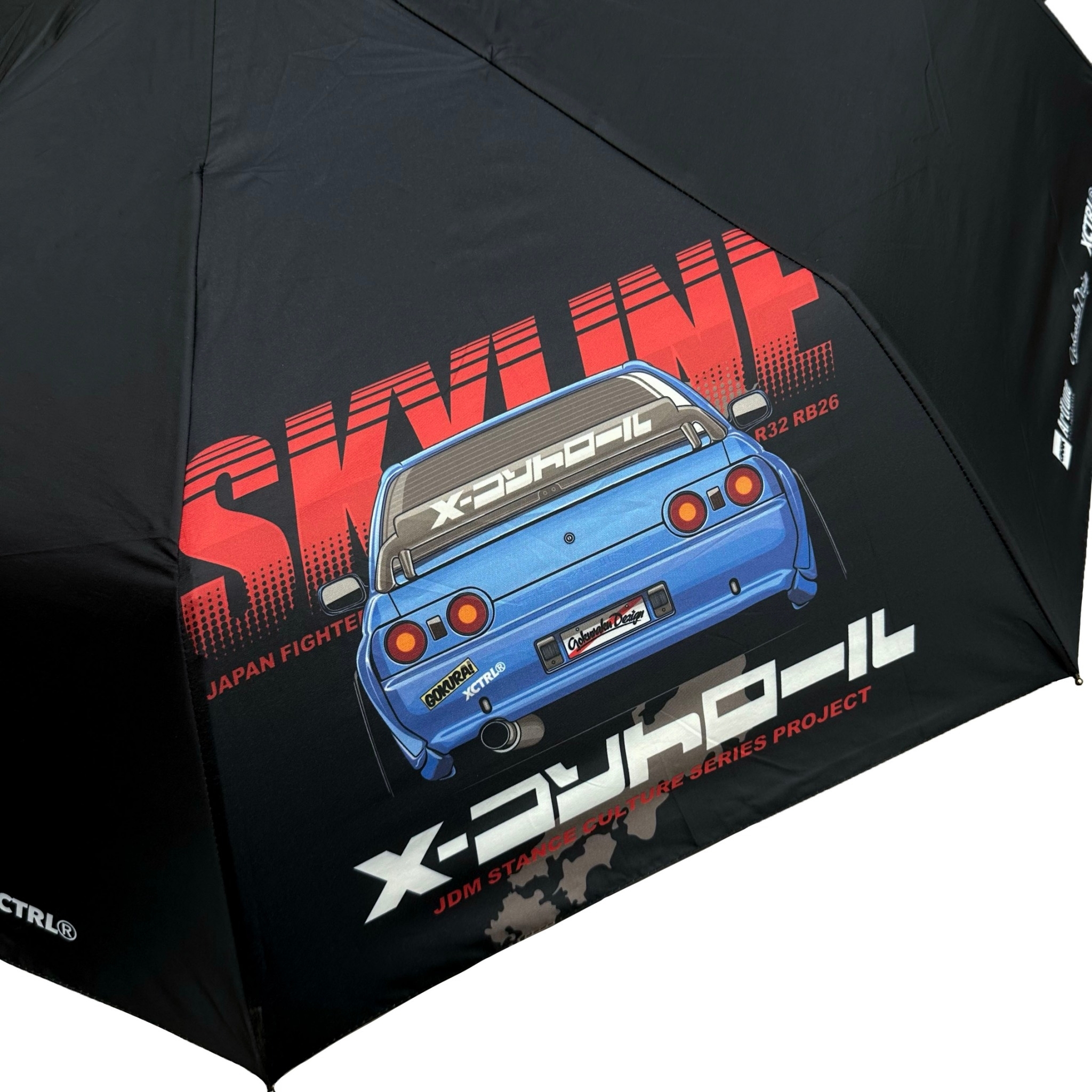 XCTRL JDM極楽自動折疊傘- 黑(23吋)