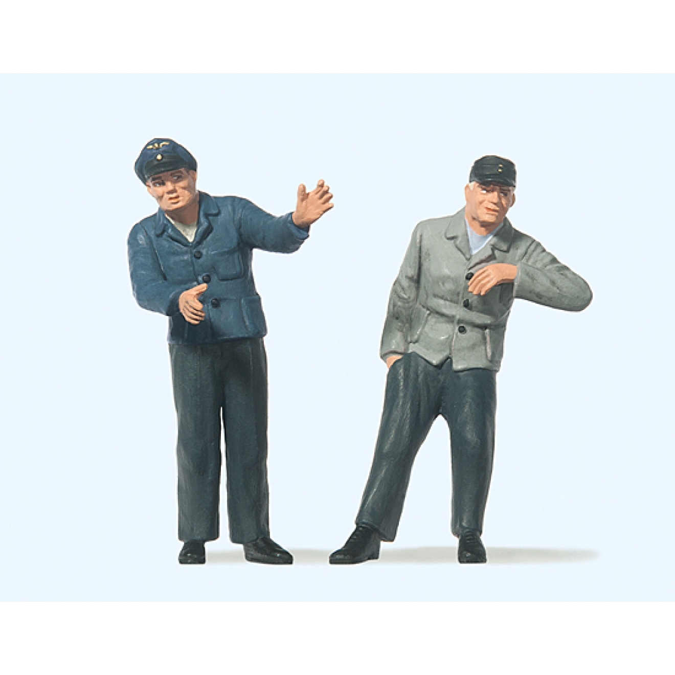 Preiser 63102 1:32 火車司機與加油員