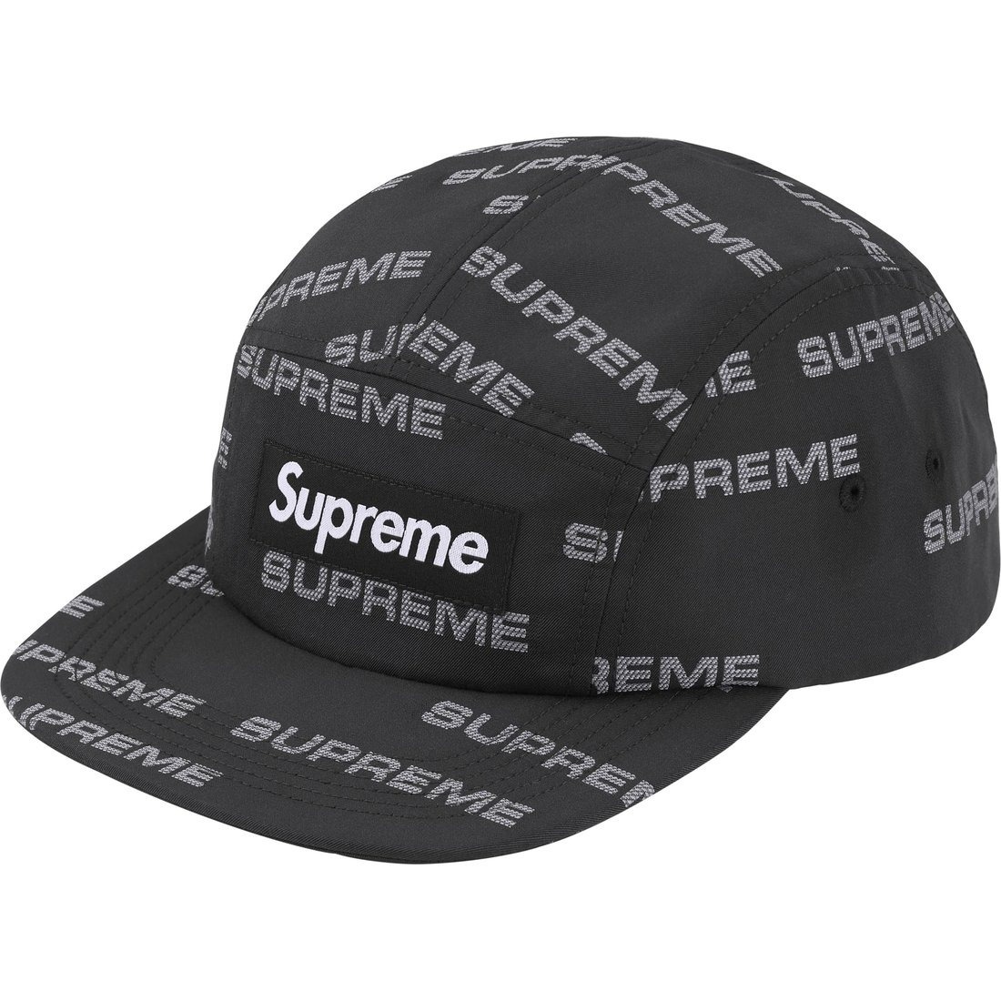 2024AW SUPREME Reflective Jacquard Camp Cap 反光 五分割帽 帽子 老帽 現貨